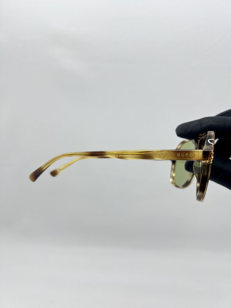 Gucci Aviator Sunglasses Green Lens Brown