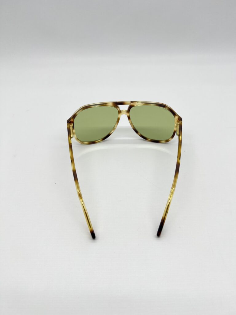 Gucci Aviator Sunglasses Green Lens Brown