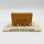 Louis Vuitton Fleur De Monogram Bag Charm Chain Gold
