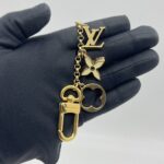 Louis Vuitton Fleur De Monogram Bag Charm Chain Gold