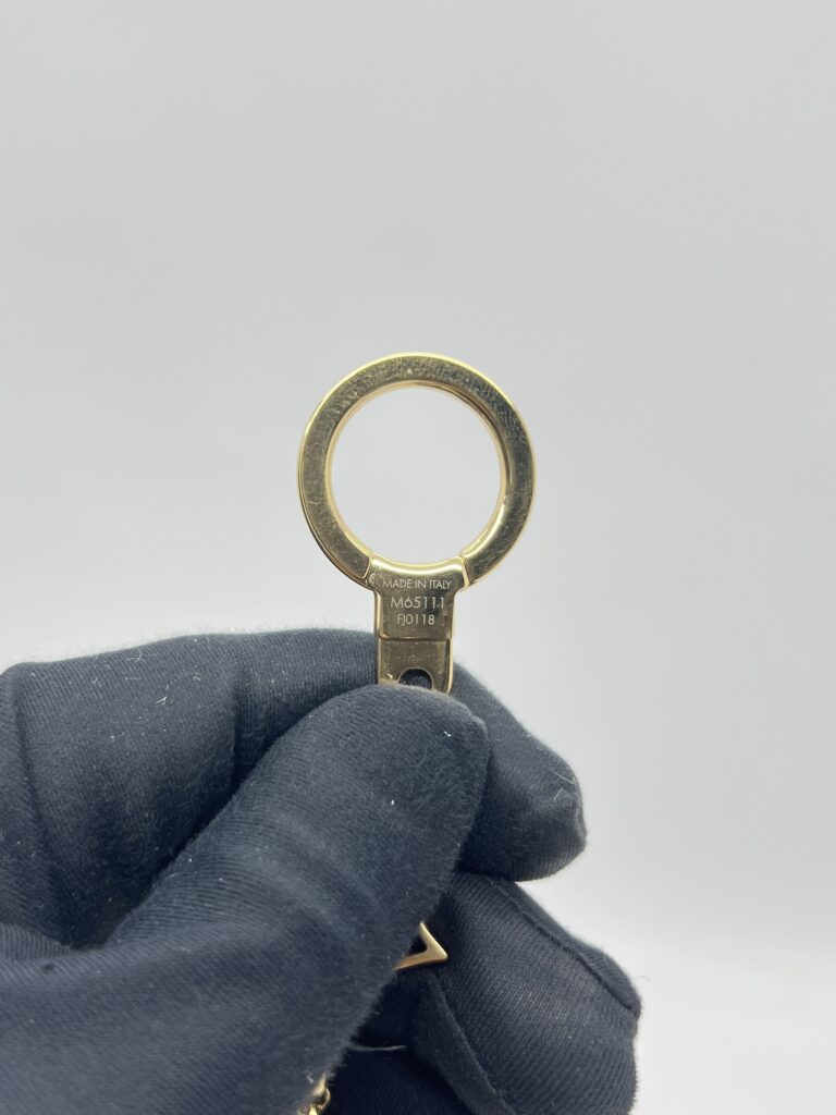 Louis Vuitton Fleur De Monogram Bag Charm Chain Gold