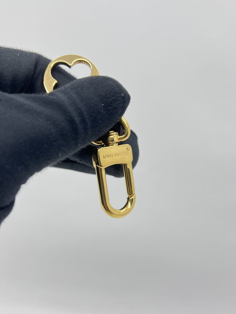 Louis Vuitton Fleur De Monogram Bag Charm Chain Gold