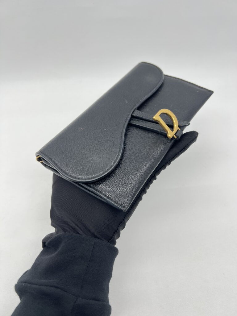 Dior Saddle Chain WOC Black GHW