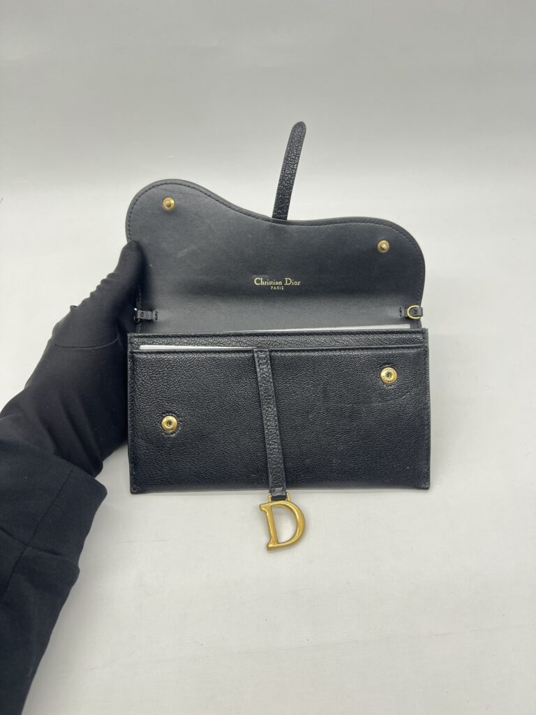Dior Saddle Chain WOC Black GHW