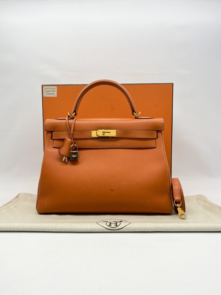 Hermes Kelly 32 Swift Orange GHW