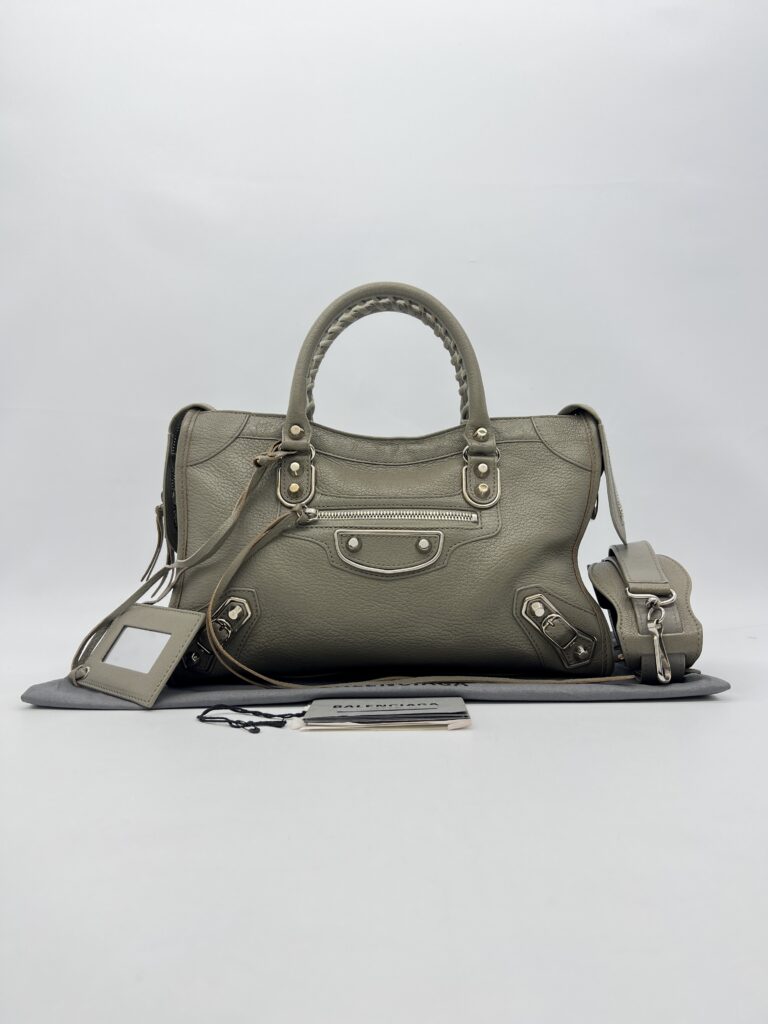 Balenciaga Small City Edge Mink Grey SHW