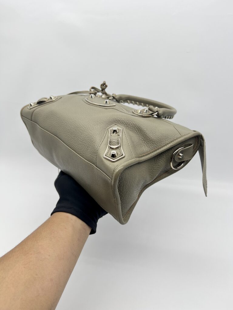 Balenciaga Small City Edge Mink Grey SHW