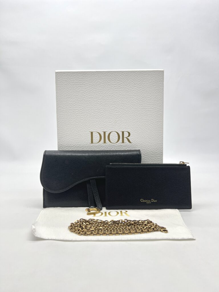 Dior Saddle Chain WOC Black GHW