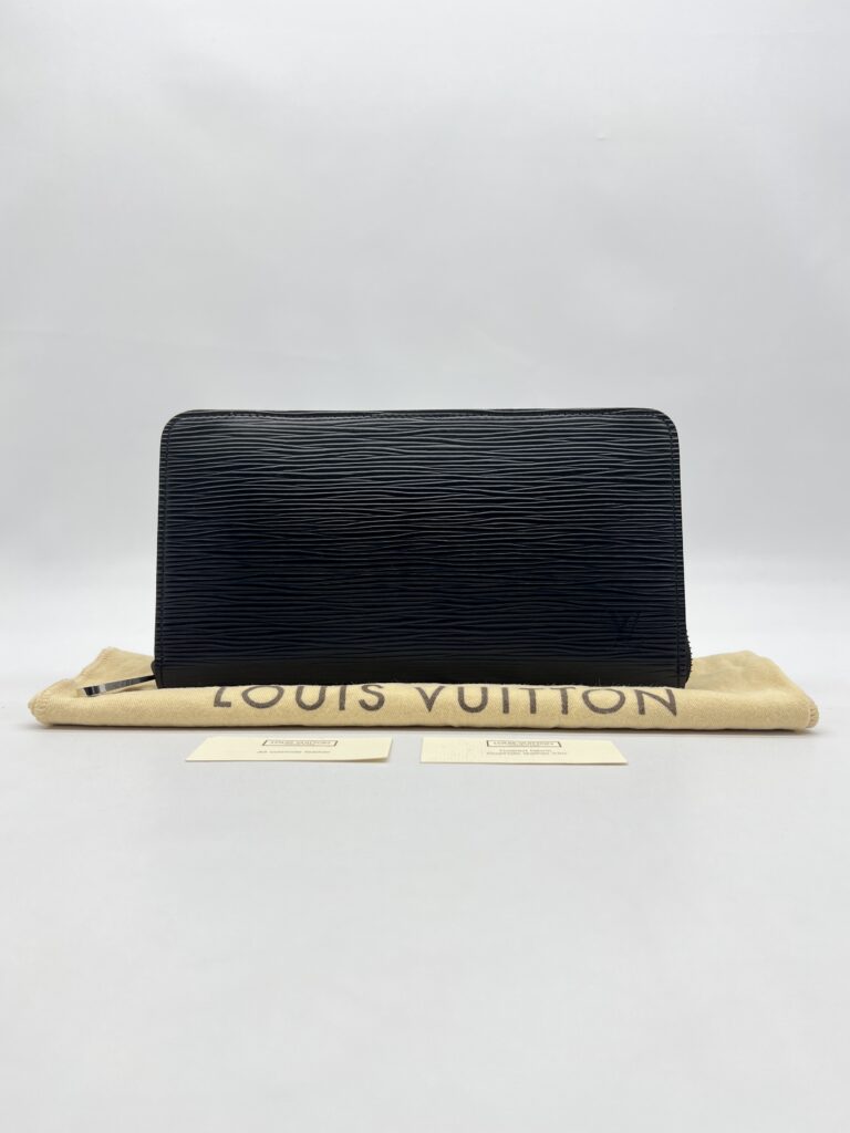 Louis Vuitton Zippy Organizer Wallet Epi Black SHW