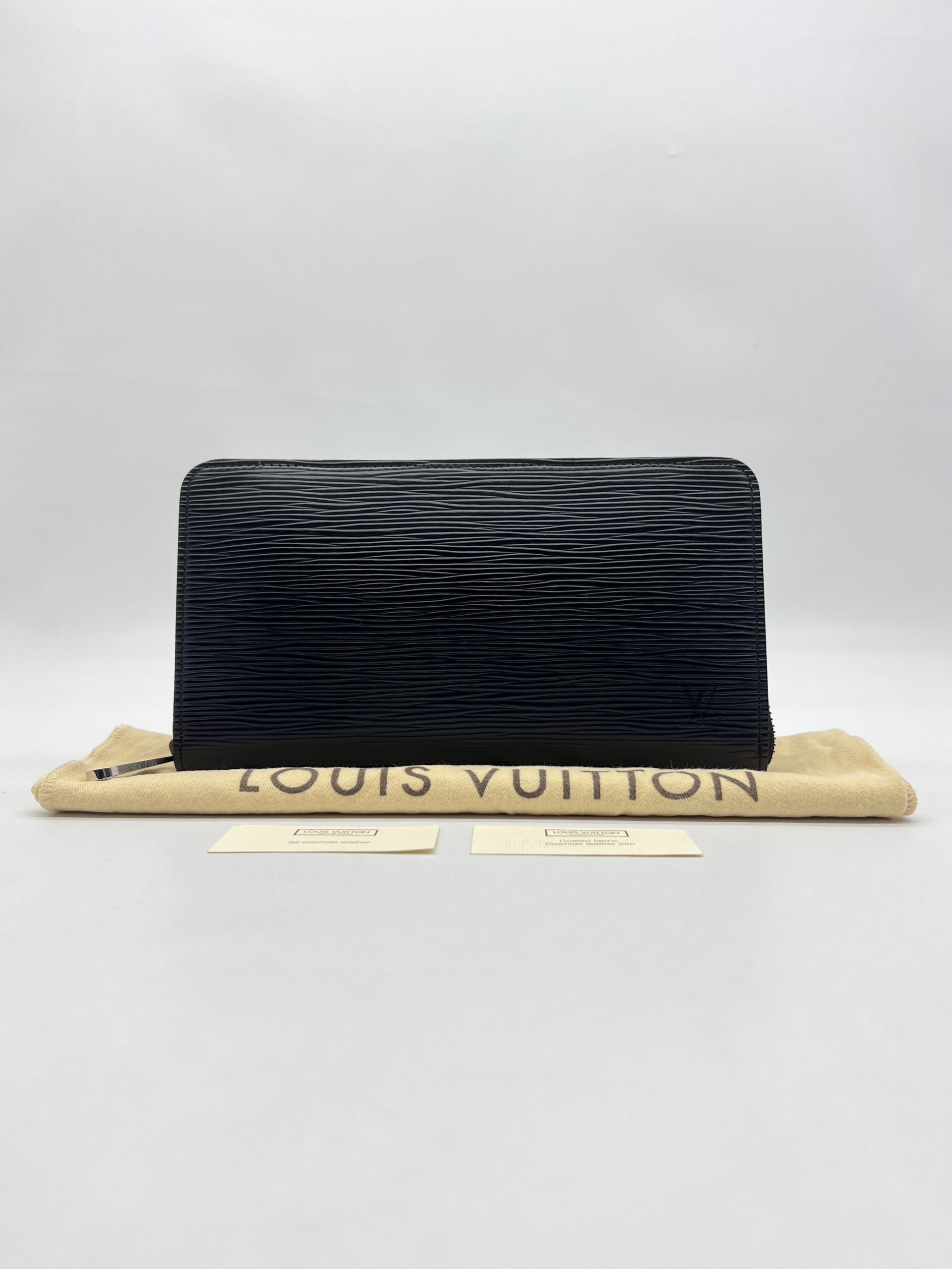 Louis Vuitton Zippy Organizer Wallet Epi Black SHW