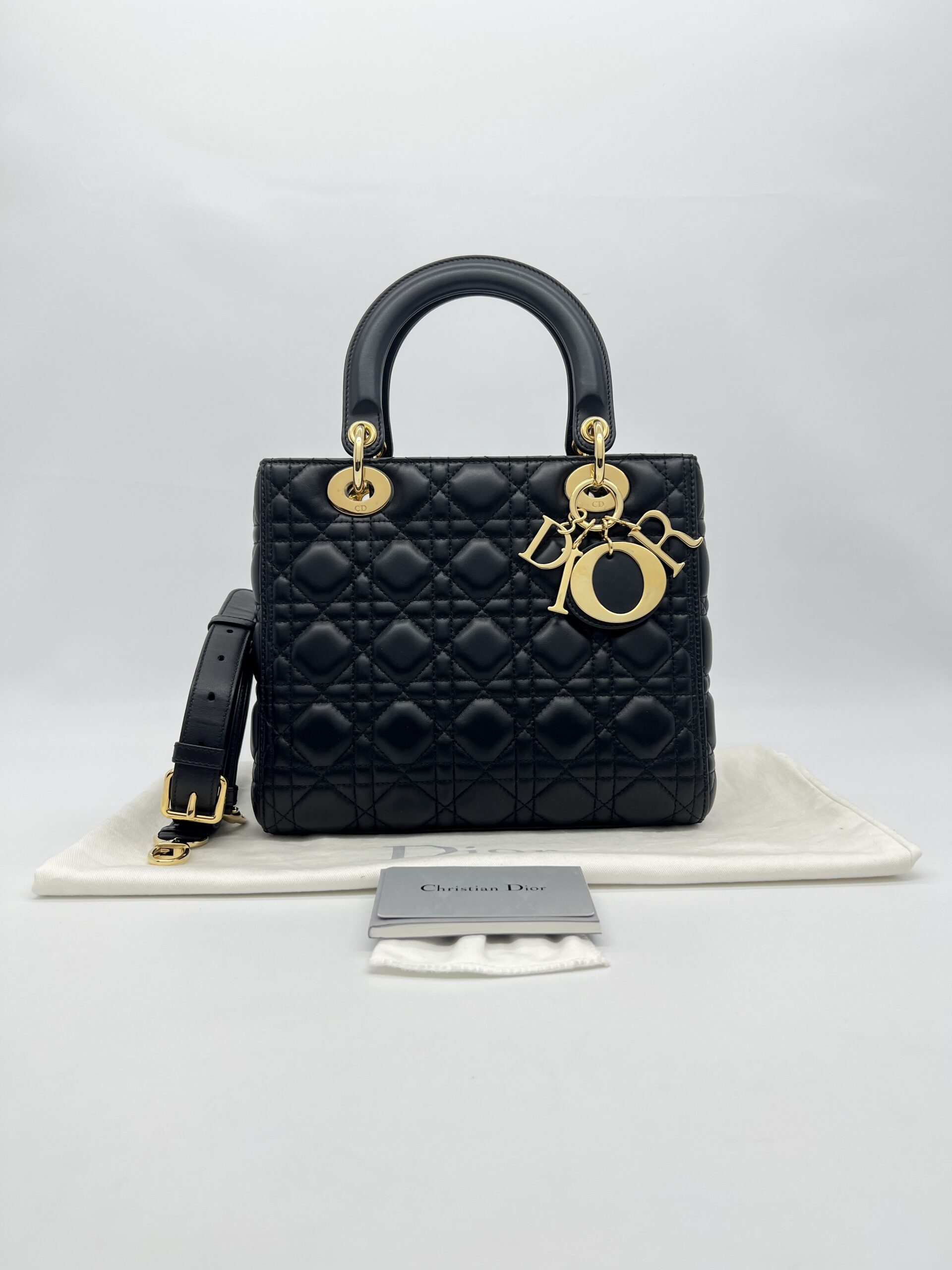 Dior Lady Dior Medium Black GHW