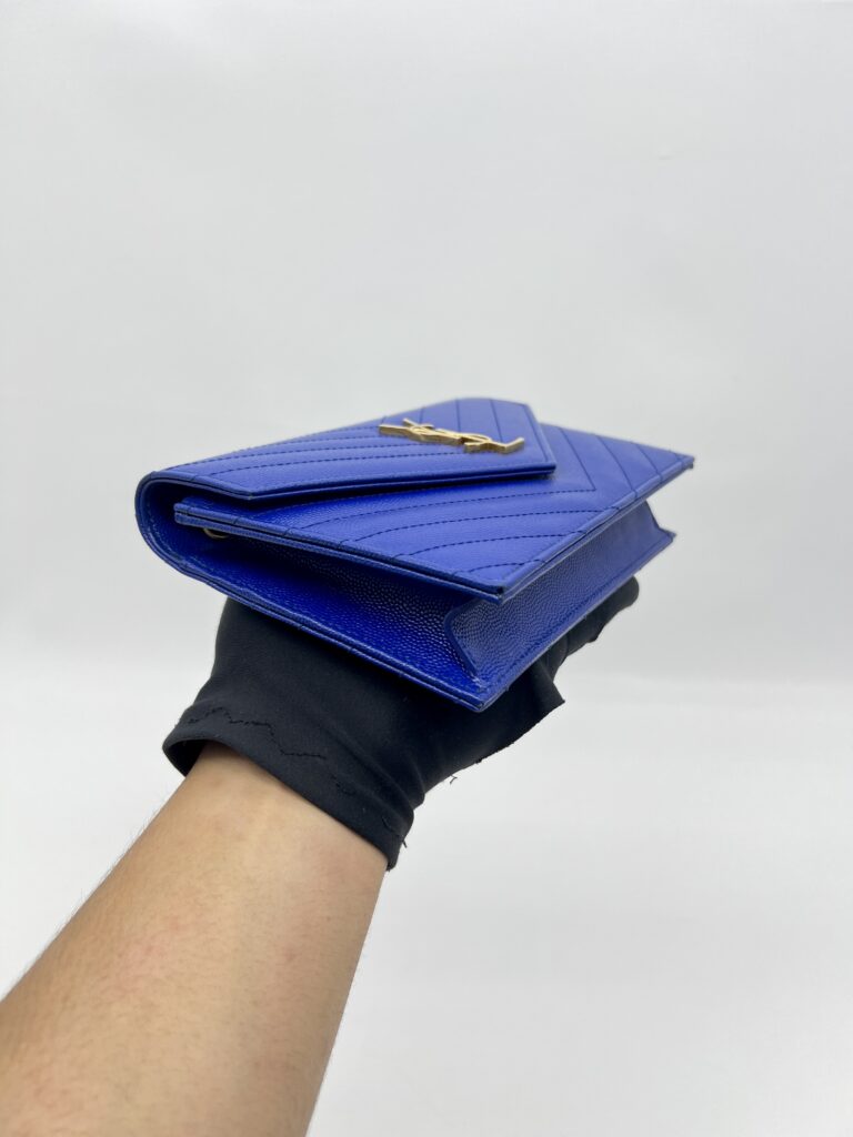 Saint Laurent WOC 19 Grained Blue GHW