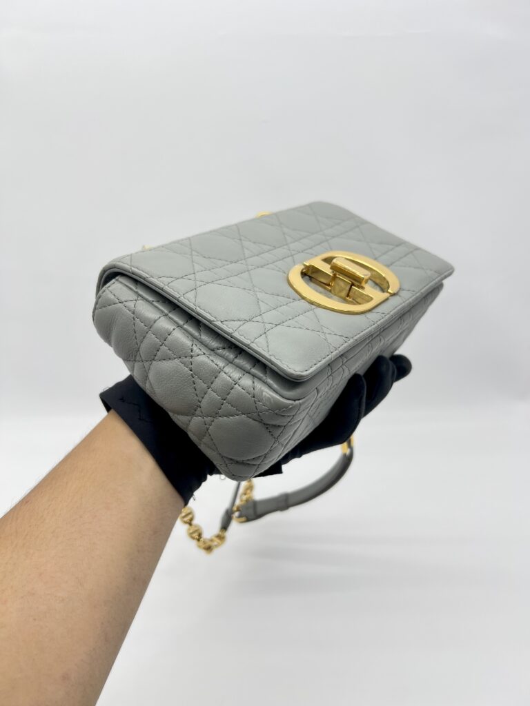 Dior Caro Small Gray GHW