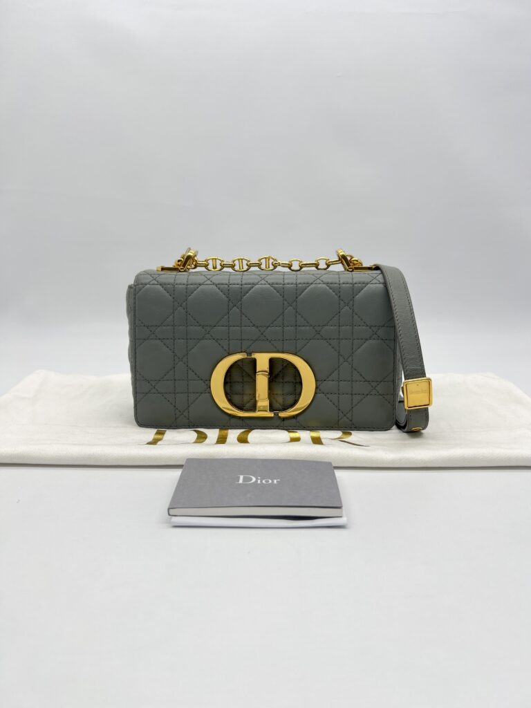 Dior Caro Small Gray GHW