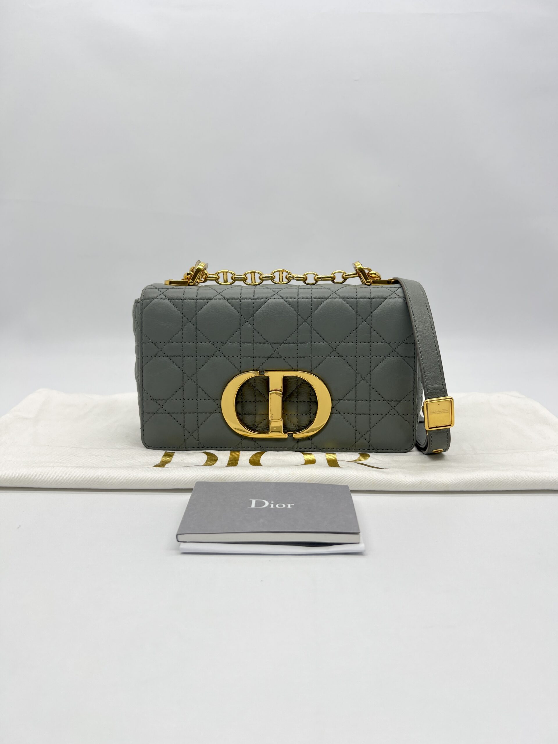 Dior Caro Small Gray GHW