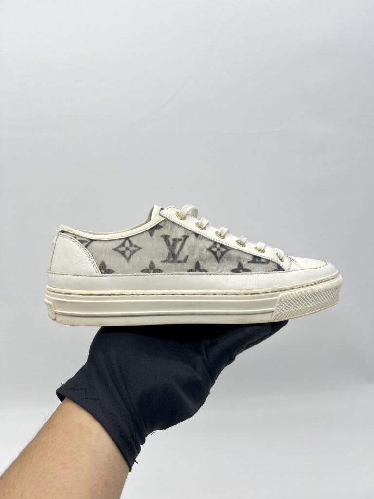 Louis Vuitton Stellar Low Top Sneakers Monogram Mesh White Black