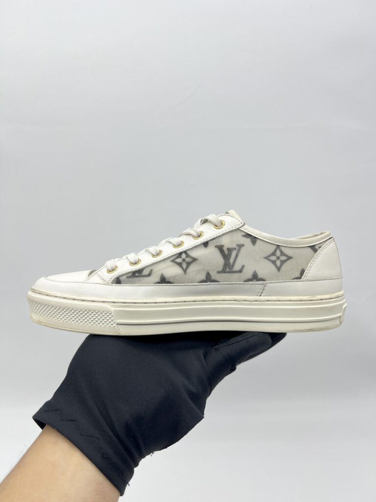 Louis Vuitton Stellar Low Top Sneakers Monogram Mesh White Black