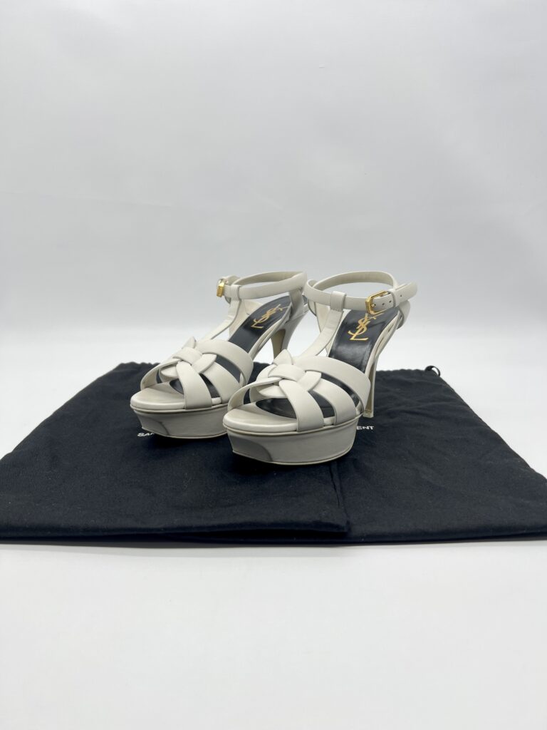 Saint Laurent Tribute Heels White