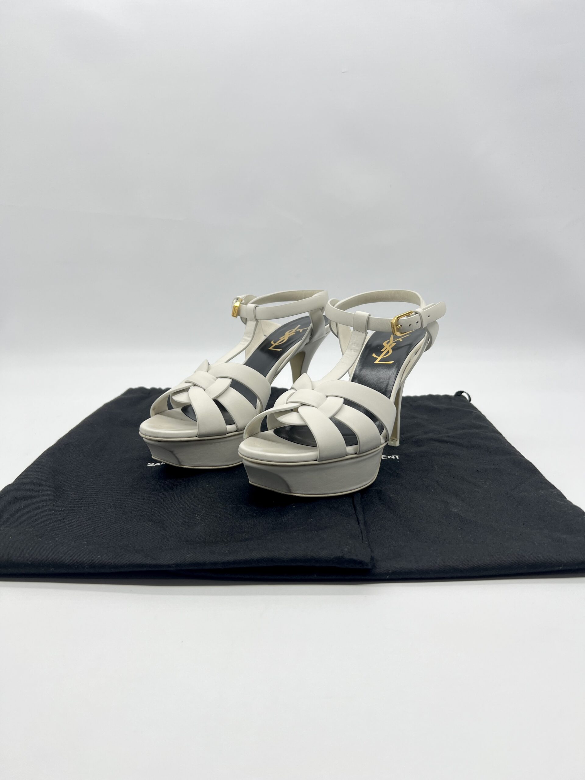 Saint Laurent Tribute Heels White