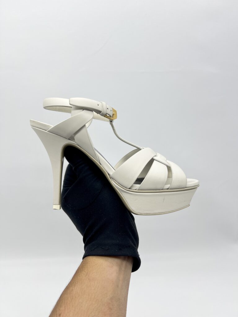 Saint Laurent Tribute Heels White