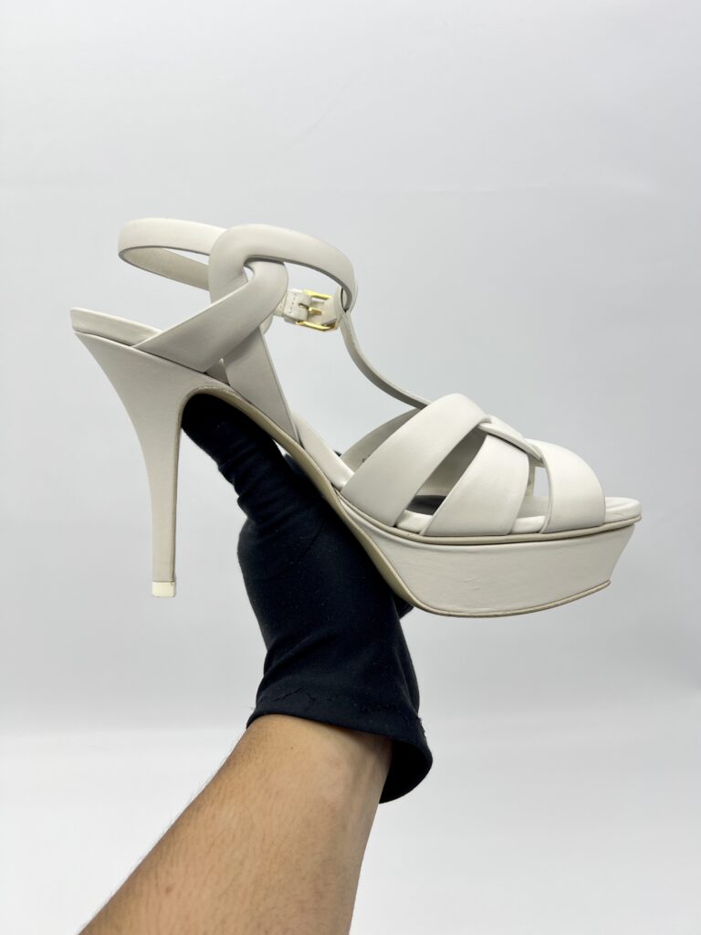 Saint Laurent Tribute Heels White