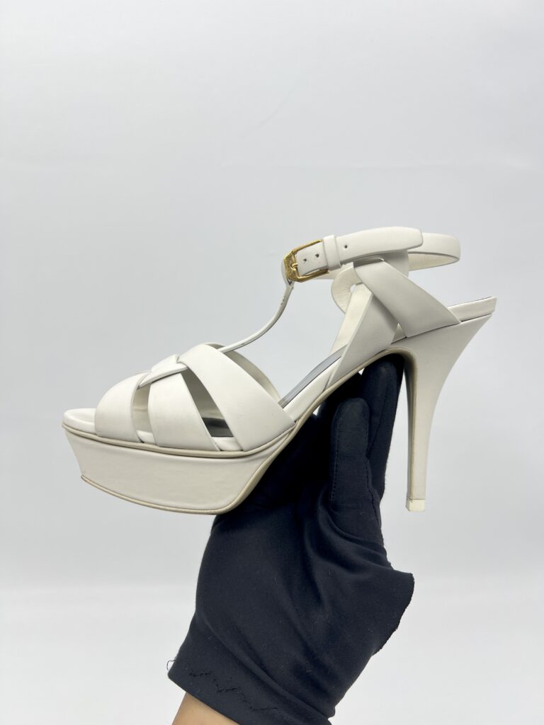Saint Laurent Tribute Heels White