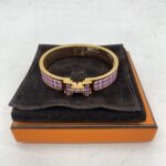 Hermes Clic Clac Tartan Pink Delirium