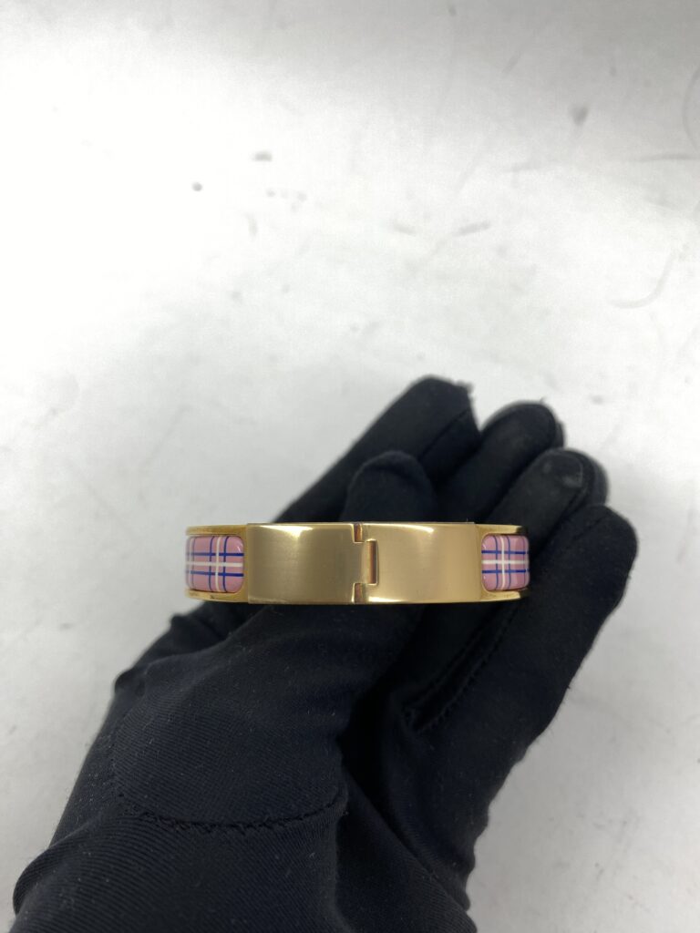 Hermes Clic Clac Tartan Pink Delirium