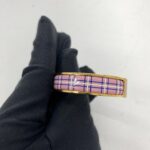 Hermes Clic Clac Tartan Pink Delirium