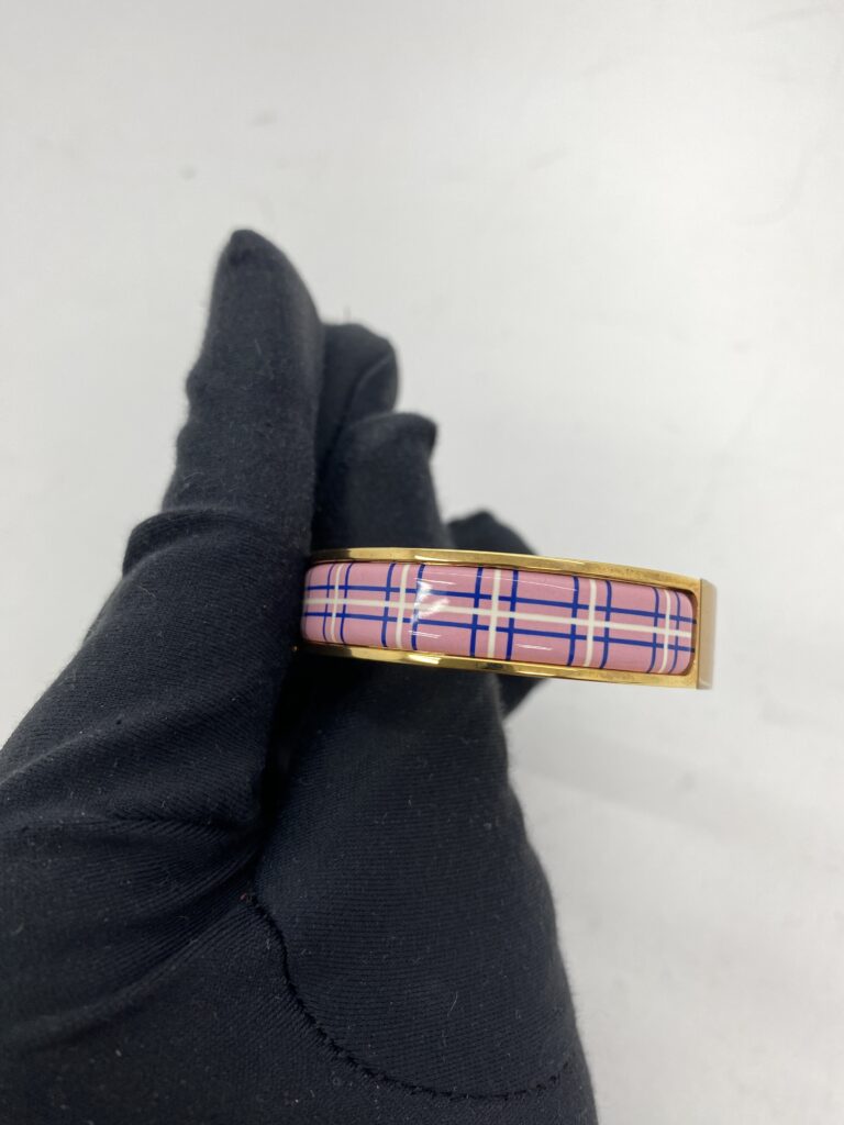 Hermes Clic Clac Tartan Pink Delirium