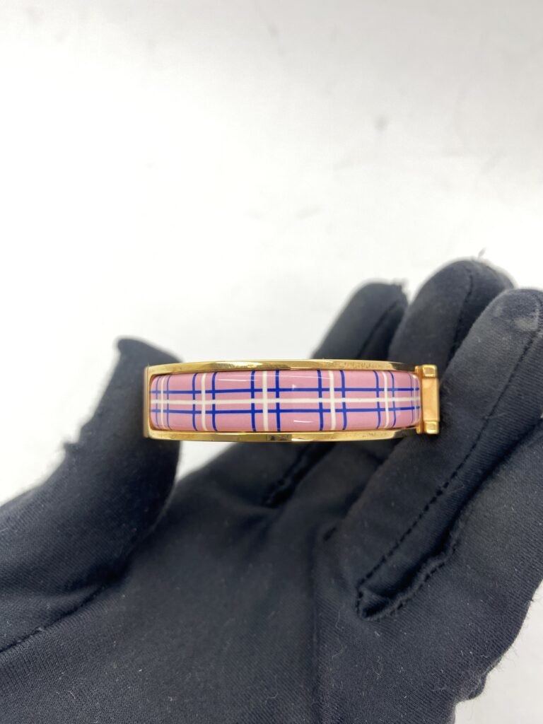 Hermes Clic Clac Tartan Pink Delirium