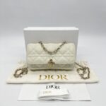 Dior My D Talk Phone Pouch Cannage Lambskin Latte GHW