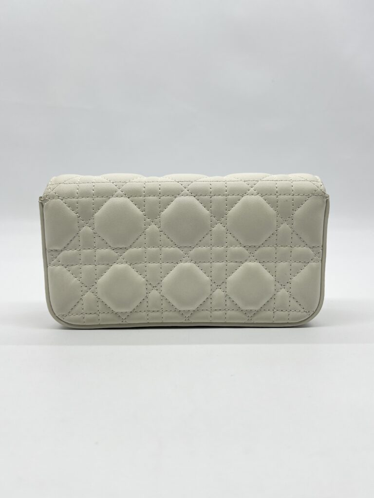 Dior My D Talk Phone Pouch Cannage Lambskin Latte GHW