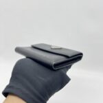 Prada Trifold Wallet Saffiano Black SHW