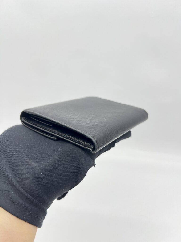 Prada Trifold Wallet Saffiano Black SHW