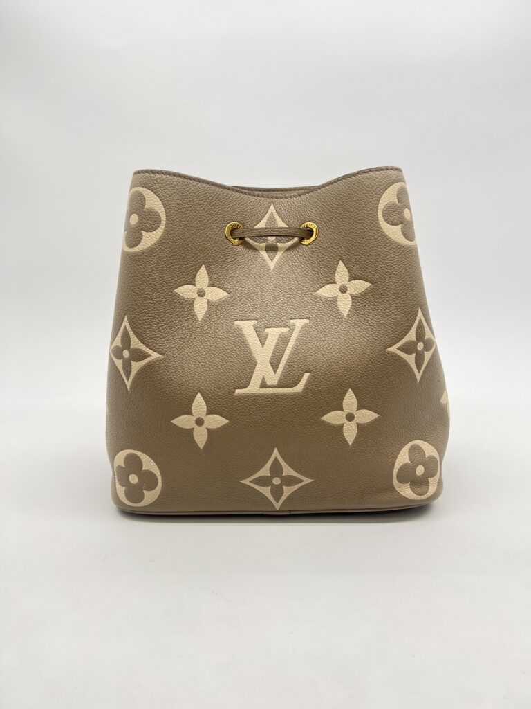 Louis Vuitton NeoNoe MM Monogram Empreinte Giant Tourterelle Crème GHW