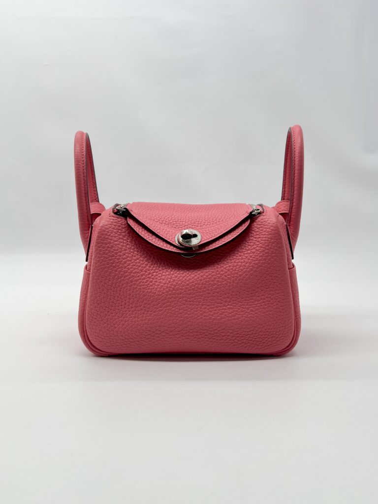 Hermes Mini Lindy Clemence Rose Azalee PHW
