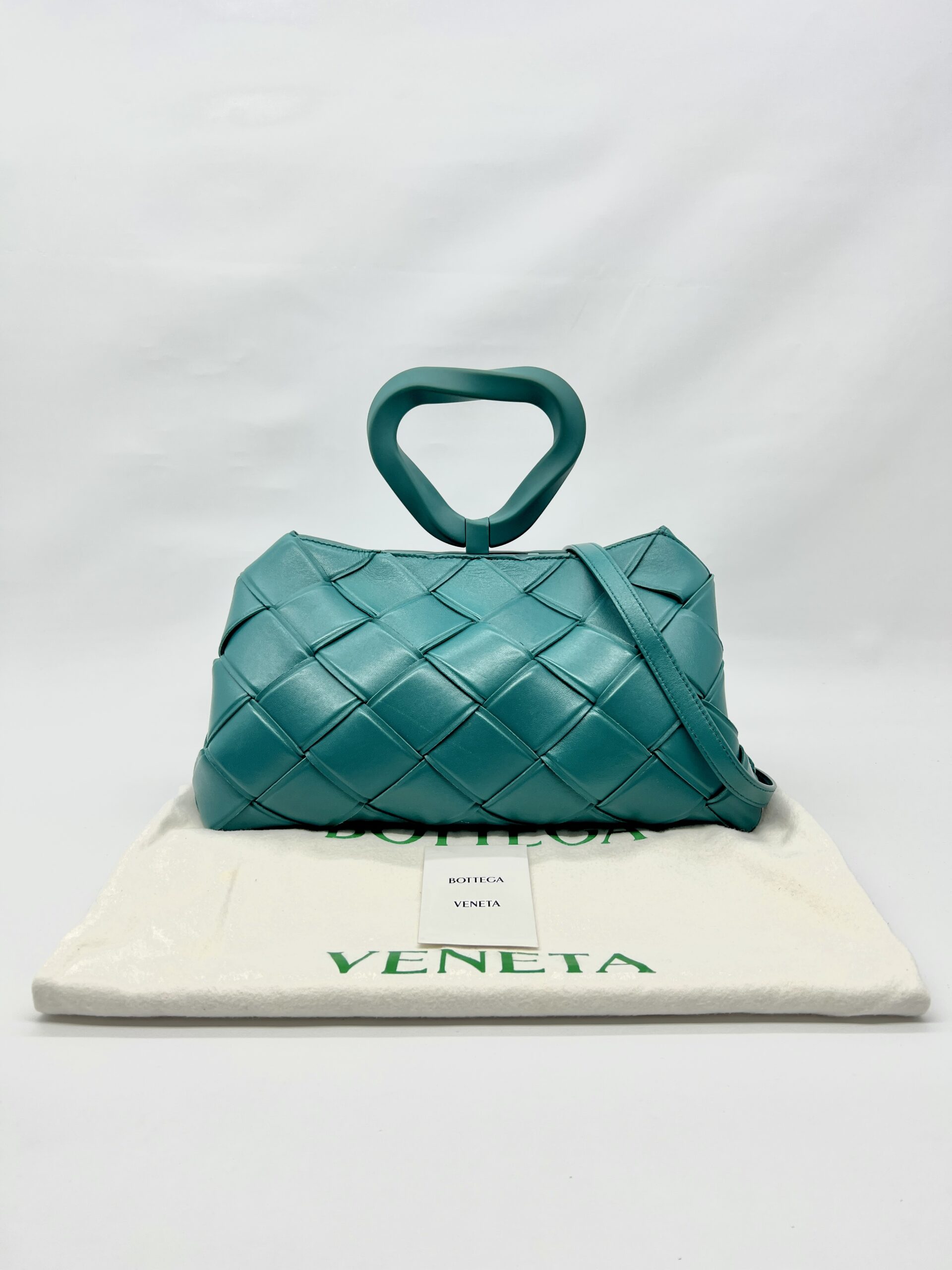 Bottega Veneta Grasp Top Handle Intrecciato Green