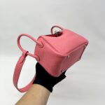 Hermes Mini Lindy Clemence Rose Azalee PHW
