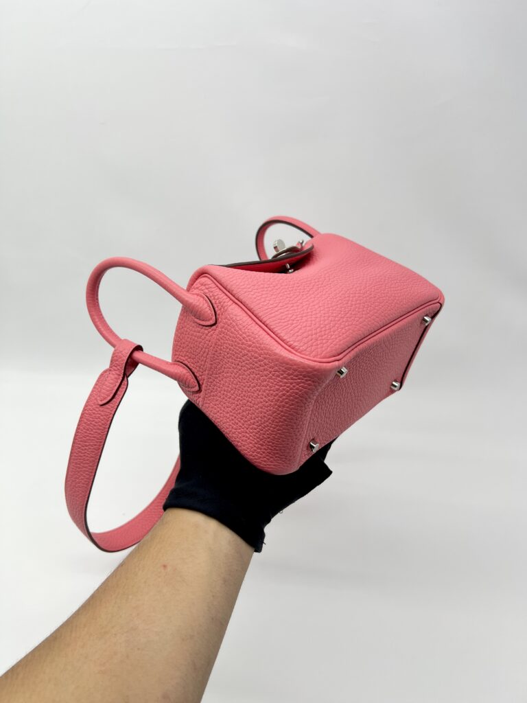 Hermes Mini Lindy Clemence Rose Azalee PHW