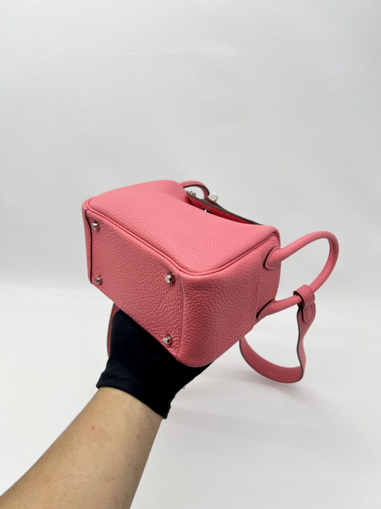 Hermes Mini Lindy Clemence Rose Azalee PHW