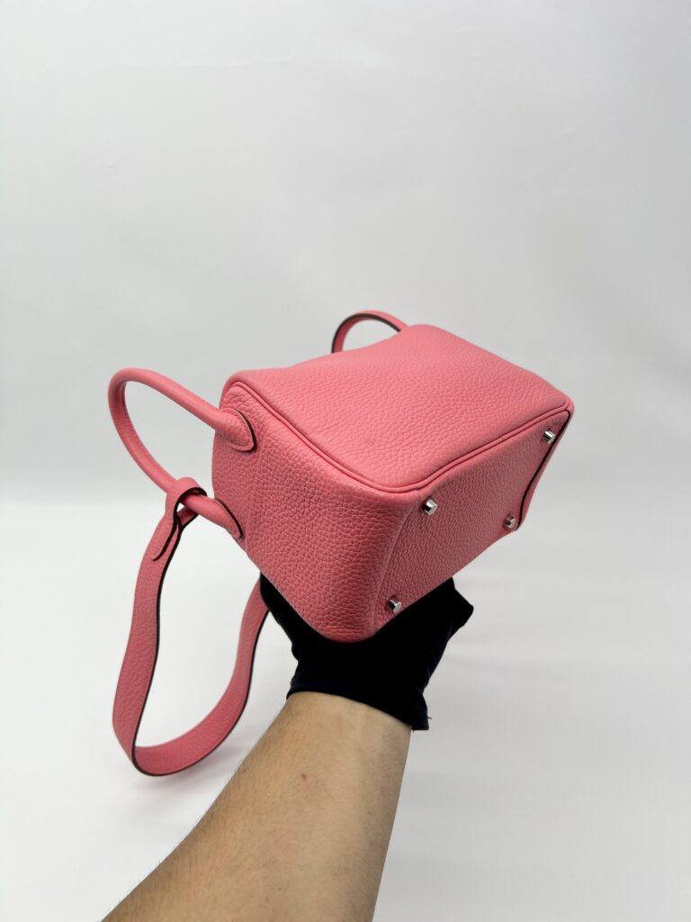Hermes Mini Lindy Clemence Rose Azalee PHW
