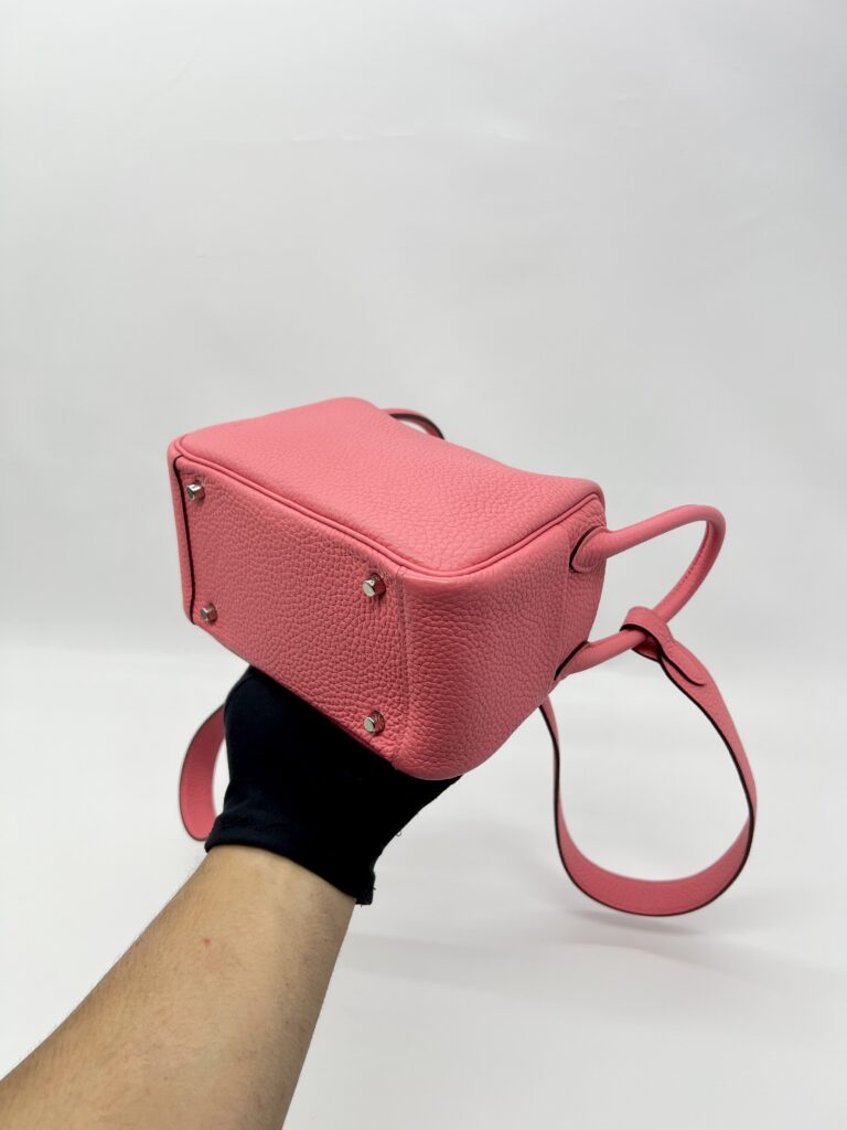 Hermes Mini Lindy Clemence Rose Azalee PHW
