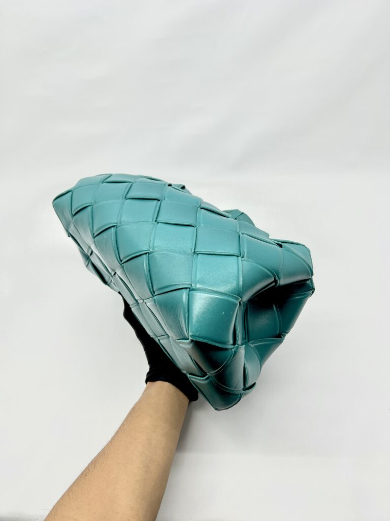 Bottega Veneta Grasp Top Handle Intrecciato Green