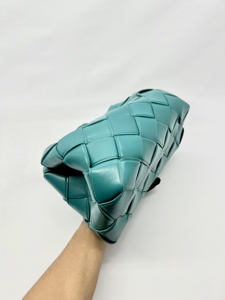 Bottega Veneta Grasp Top Handle Intrecciato Green
