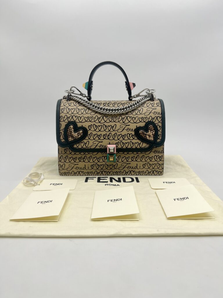 Fendi Ken I Heart Bag Beige Green