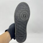 Fendi Match Trainers Sneakers FF Canvas/Suede Black/Brown