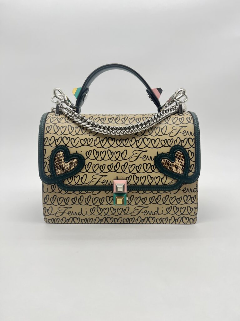 Fendi Ken I Heart Bag Beige Green