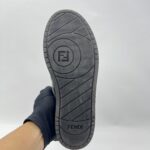 Fendi Match Trainers Sneakers FF Canvas/Suede Black/Brown