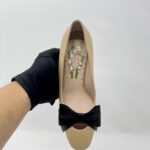 Velentino Bowow 45 Pump Heels Nude Black